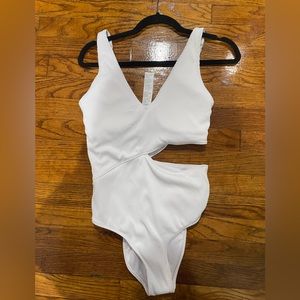 White Fabletics Swimsuit NWT